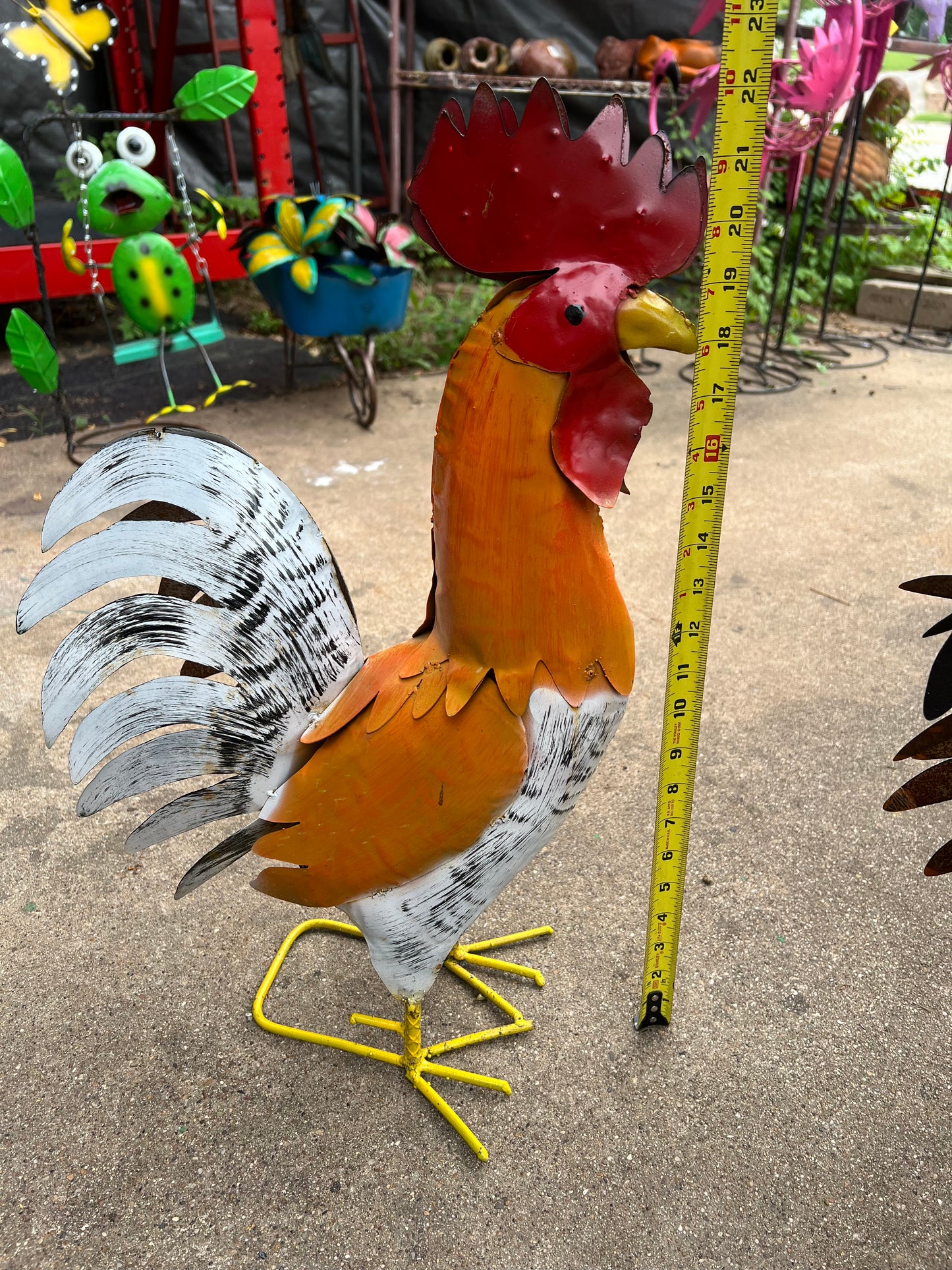 Rooster Yard Art