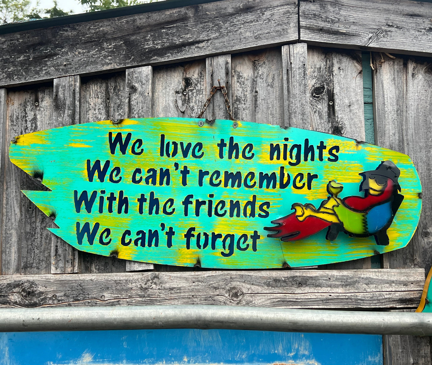 Metal decor sign